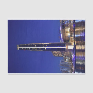 Dubai Marina architecture at night Tissue Paper