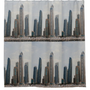 Dubai Marina architecture Shower Curtain