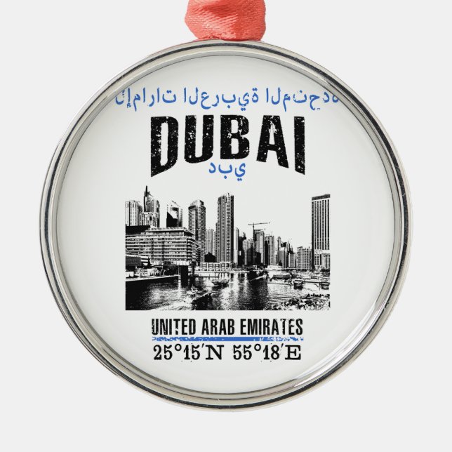 Dubai Metal Ornament (Front)
