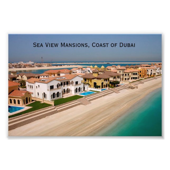 Dubai Real Estate Mansions, Coast of Dubai Photo Print (Front)