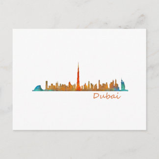 Dubai Skyline Cityscape v1 Postcard