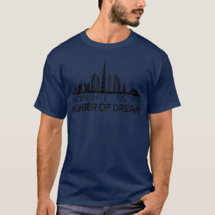 Dubai Skyline GPS Coordinates Capital Uae 1 T-Shirt