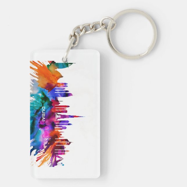 Dubai Skyline Key Ring (Back)