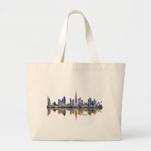 Dubai Skyline Large Tote Bag