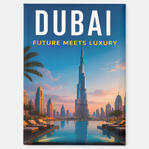 ✨ Dubai Skyline Luxury City Decor 🌆 Magnet