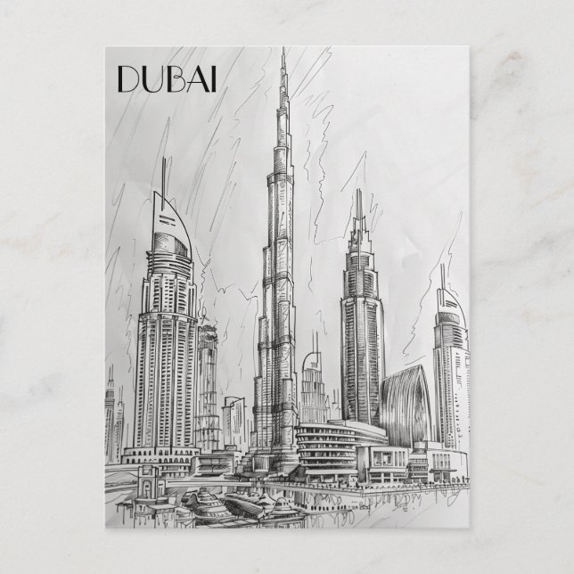 Dubai Skyline Postcard (Front)