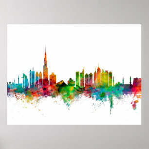 Dubai Skyline Poster