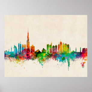 Dubai Skyline Poster