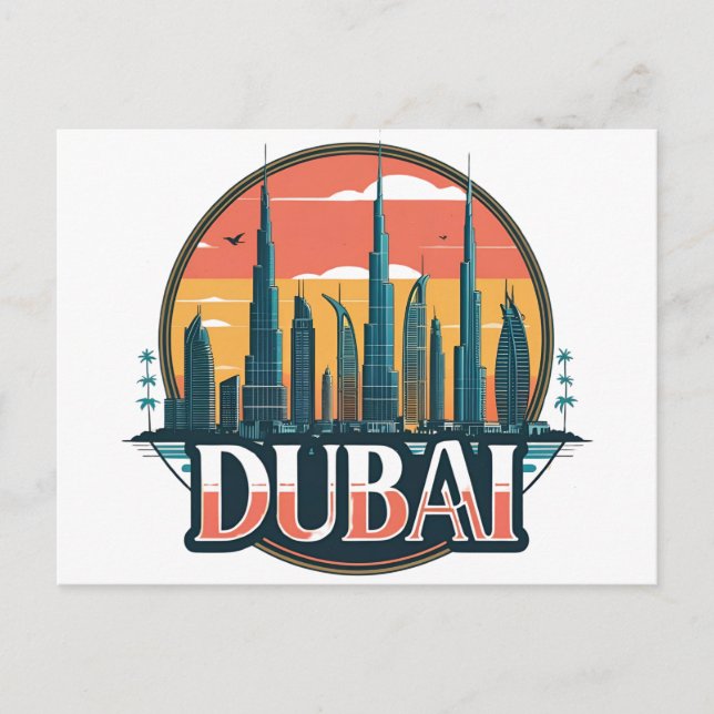 Dubai skyline Travel Postcard (Front)