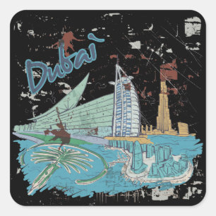 Dubai Square Sticker