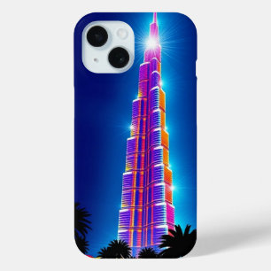 Dubai Tallest Tower Lighting Graphic – Mobile iPhone 15 Case