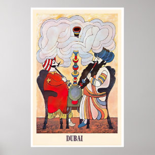 Dubai Travel Poster UAE Art United Arab Emirates