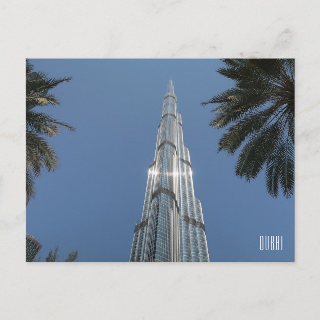 Dubai UAE Burj Khalifa Holiday Postcard (Front)