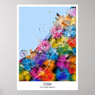 Dubai UAE City Map Poster