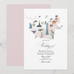 Dubai UAE Destination Wedding Invitation