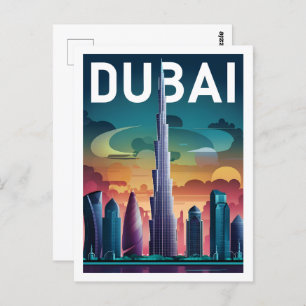 Dubai UAE Famous Travel Place Postcard