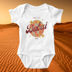 Dubai UAE holiday Retro newborn gift Baby Bodysuit