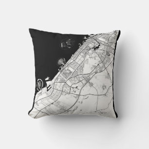 Dubai UAE Map Cushion