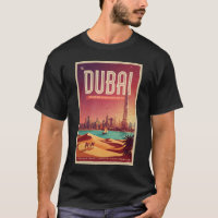 Dubai UAE Night Skyline Illustration Travel Art