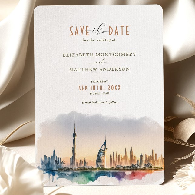 Dubai UAE Save The Date Destination Invitation (Creator Uploaded)