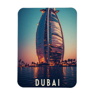 Dubai UAE Skyline Luxury Travel Arabian Adventure Magnet