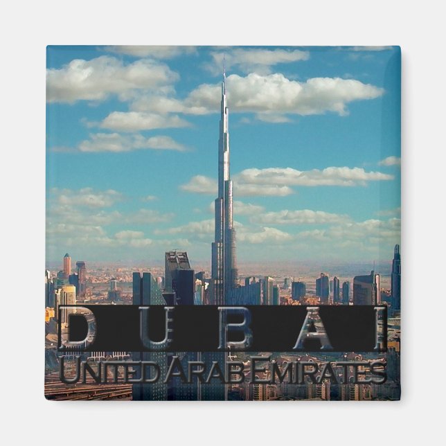 Dubai UAE Souvenir Magnet (Front)