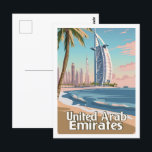 Dubai UAE Vintage Famous Travel Place  Postcard<br><div class="desc">Dubai UAE Vintage Famous Travel Place</div>