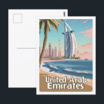 Dubai UAE Vintage Famous Travel Place  Postcard<br><div class="desc">Dubai UAE Vintage Famous Travel Place</div>