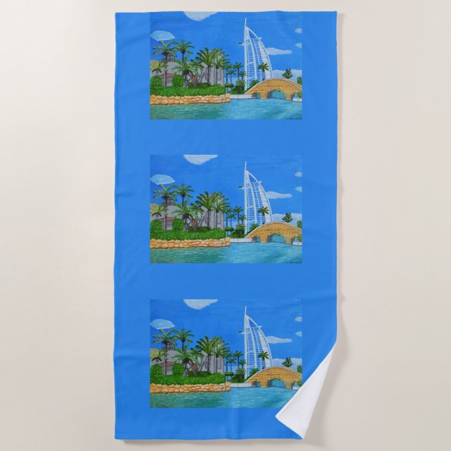 Dubai, United Arab Emirates beach towel  (Front)