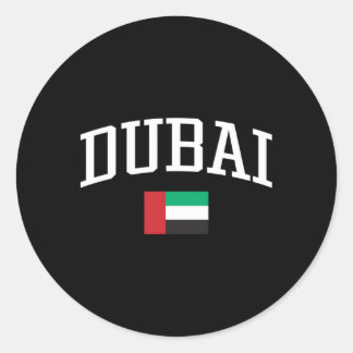 Dubai United Arab Emirates Country Flag Classic Round Sticker