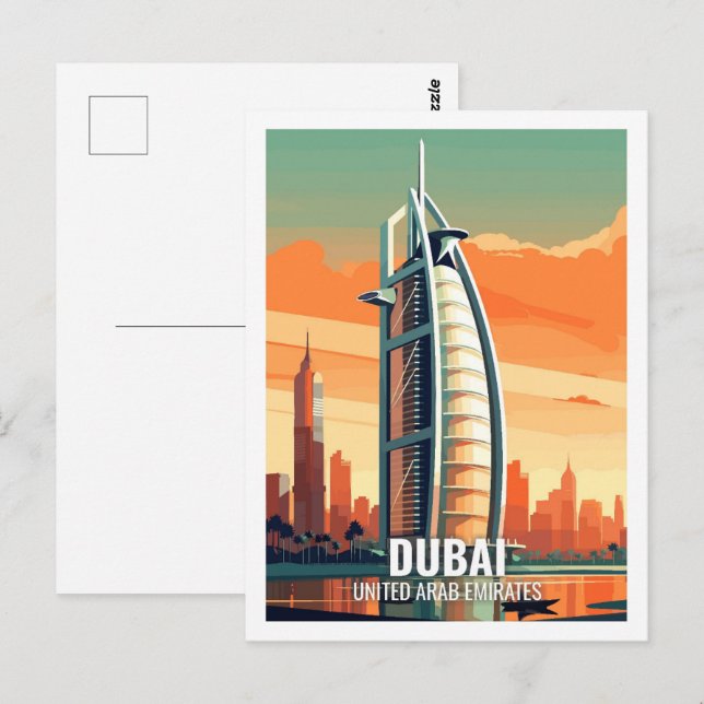 Dubai United Arab Emirates Famous Travel Places Postcard (Front/Back)