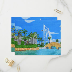 Dubai, United Arab Emirates Invitation Postcard