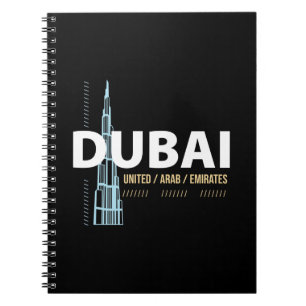 Dubai United Arab Emirates Modern Skyline Design Notebook