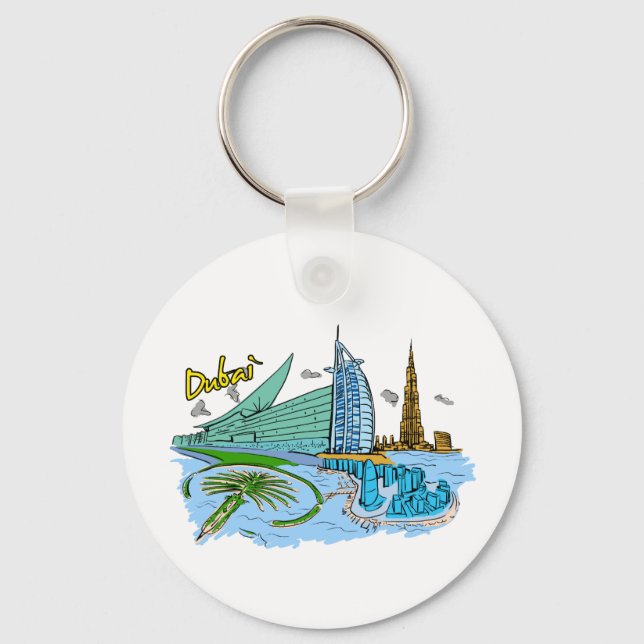 Dubai - United Arab Emirates.png Key Ring (Front)