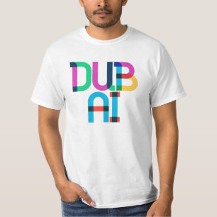 Dubai United Arab Emirates Pop Art Letters T-Shirt