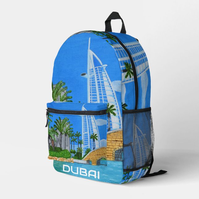 Dubai United Arab Emirates  Printed Backpack (Back Corner Right)