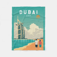 Dubai United Arab Emirates Retro Travel Art