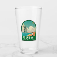 Dubai United Arab Emirates Retro Travel Art