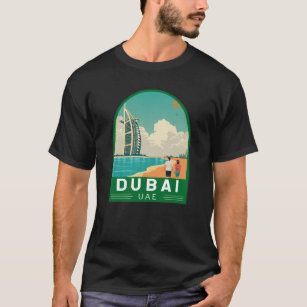 Dubai United Arab Emirates Retro Travel Art T-Shirt