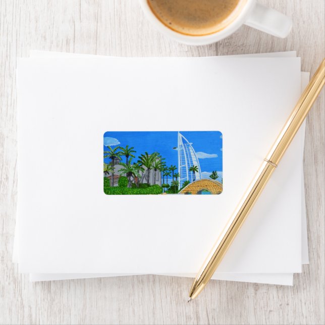 Dubai, United Arab Emirates Return Address labels  (Insitu)