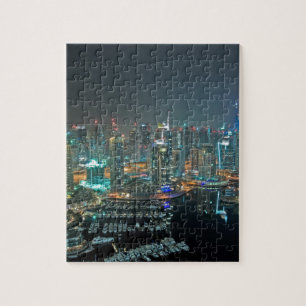 Dubai, United Arab Emirates skyline at night Jigsaw Puzzle