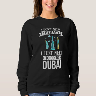 Dubai United Arab Emirates Uae City Skyline Map Tr Sweatshirt