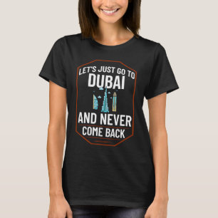 Dubai United Arab Emirates Uae City Skyline Map Tr T-Shirt