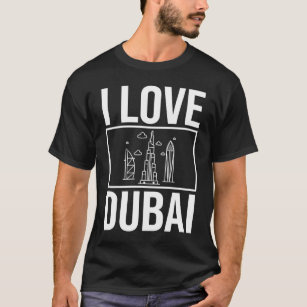 Dubai United Arab Emirates Uae City Skyline Map Tr T-Shirt