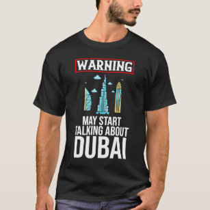 Dubai United Arab Emirates Uae City Skyline Map Tr T-Shirt