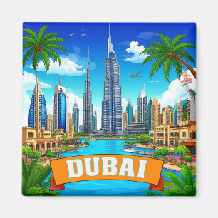 🧲 Dubai Vacation Reminder For Travel Lovers 🌴 Magnet