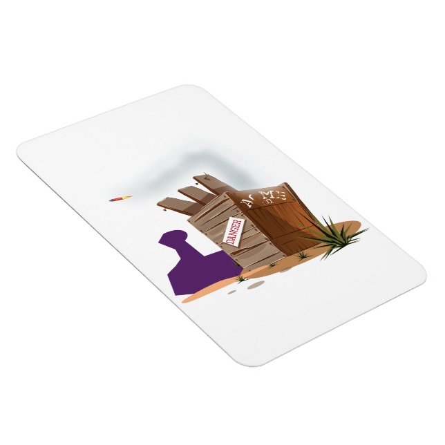 Dubai vintage style vacation poster magnet (Right Side)