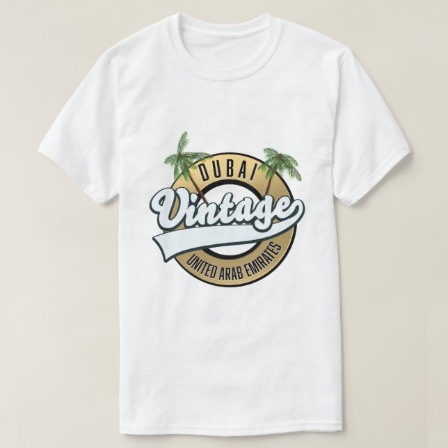 Dubai Vintage United Arab emirates  T-Shirt (Design Front)