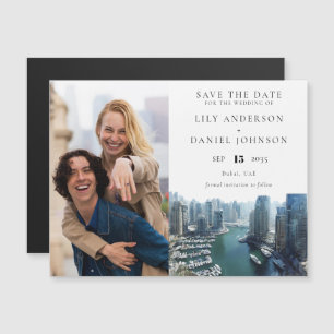 Dubai Wedding Photo Save The Date Magnetic Invitation