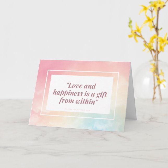 Dubbele wenskaart card (Yellow Flower)